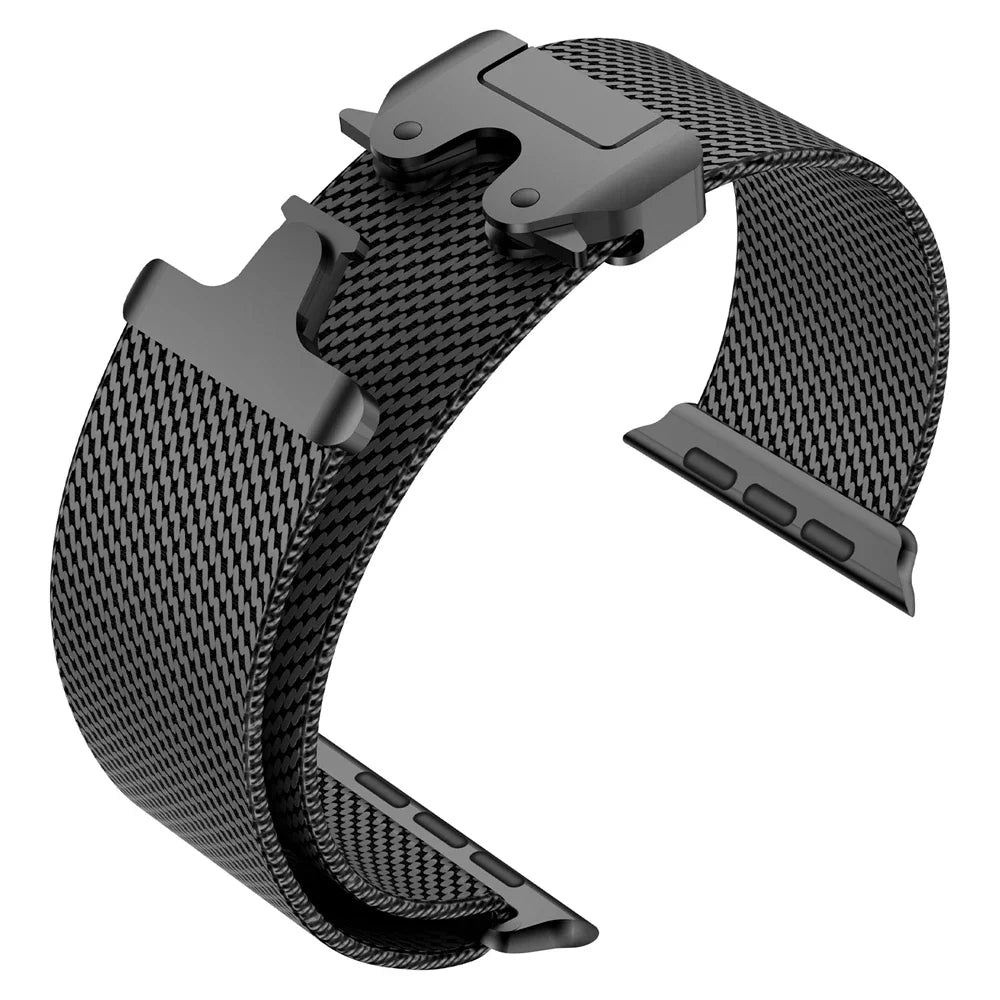 Milanese Loop Strap For Apple Watch Band Ultra 2 49mm 46mm 45mm 44mm 42mm Stainless Steel Metal for iWatch Series 10 9 8 7 6 5 4
