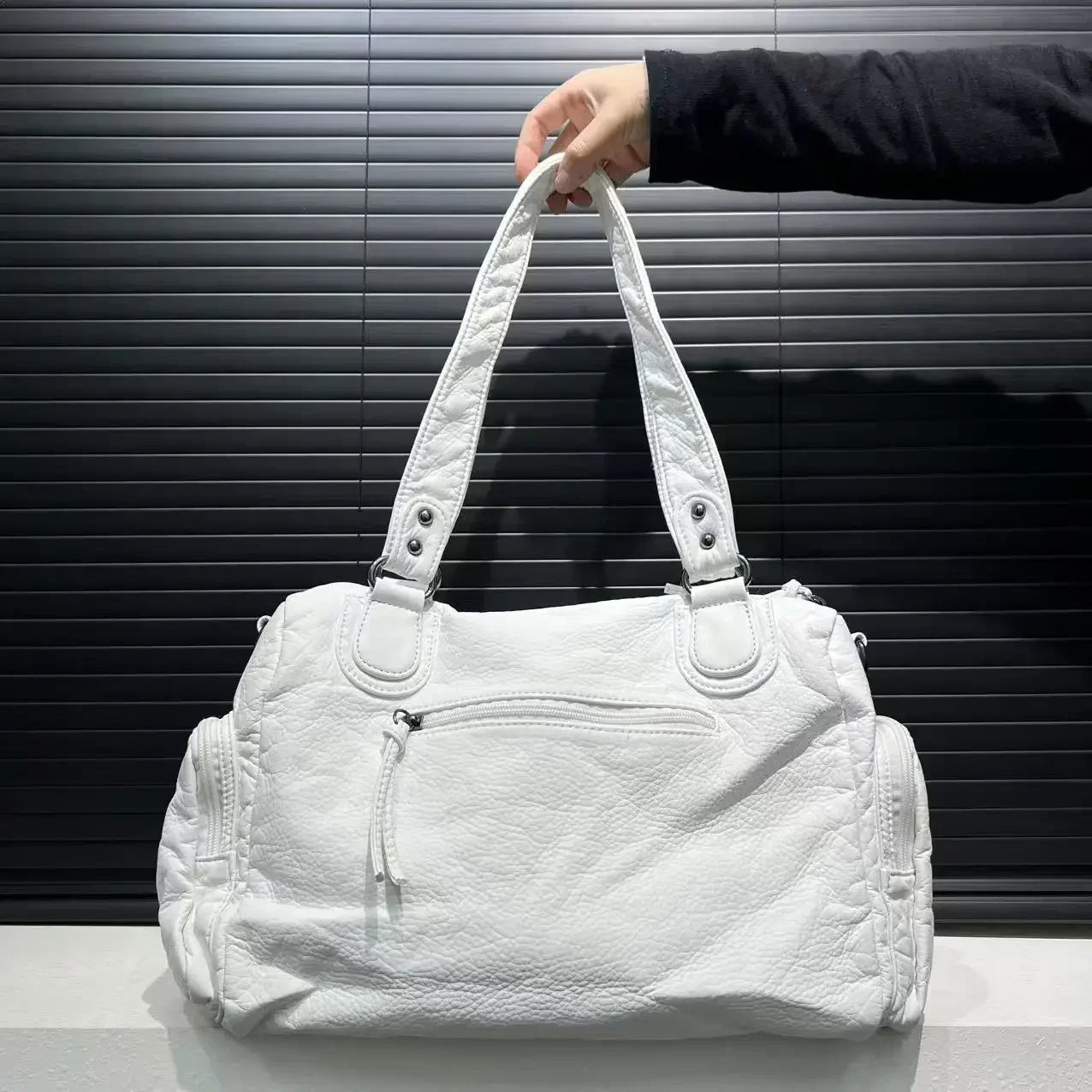 Ladies' fashion Y2K spicy girl retro vintage vintage vintage tote bag, large capacity vintage multi pocket shoulder bag