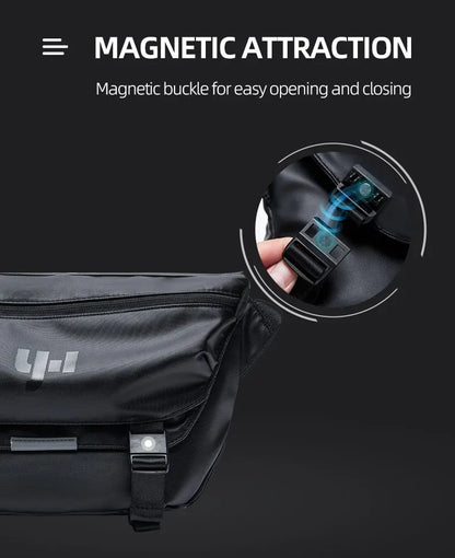 Ins Korean Style Men Waterproof Magnetic Buckle Crossbody Messenger Bag Daily Outdoor Travel Cycling iPad Camera Shoulder Bag