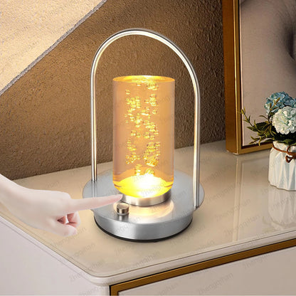 Table Lamp LED Touch Sensor Desktop Night Light Rechargeable Wireless Reading Lamp for Restaurant Hotel Bar Bedroom Decor Light