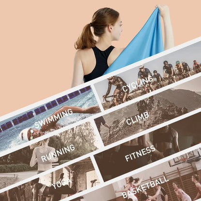 Microfiber Quick Dry Sandproof Towel | Lightweight Compact for Swim Yoga Gym Beach Travel Sports Accessories