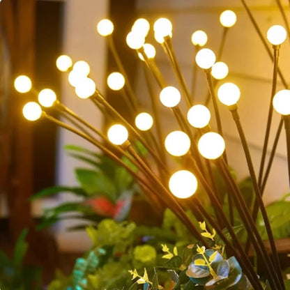 10 LED Solar Garden Lights Powered Firefly Lights Outdoor Waterproof Vibrant Garden Lights for Patio Pathway Decoration,Warm RELUX.STORE