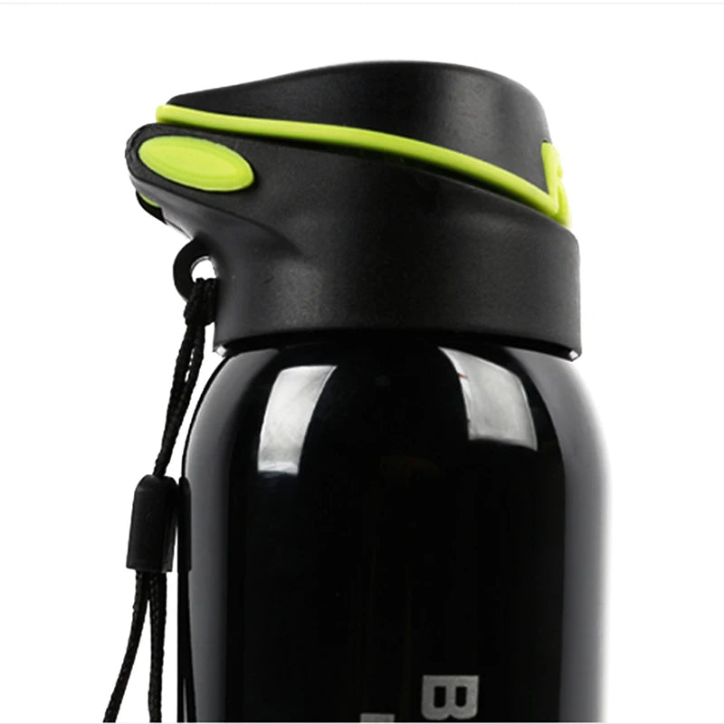 500ML Bicycle Water Bottle Vacuum Stainless Steel Cycling Water Bottle Double Walled Simple Thermo Mug Insulated With Straw