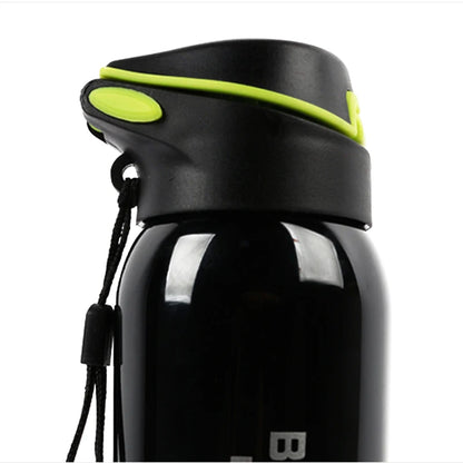 500ML Bicycle Water Bottle Vacuum Stainless Steel Cycling Water Bottle Double Walled Simple Thermo Mug Insulated With Straw