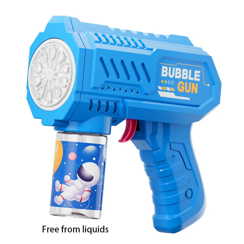 New Porous Astronaut Electric Bubble Gun Kid Toy Bubbles Machine Automatic Soap Blower with Light Summer Outdoor Party Games toy RELUX.STORE
