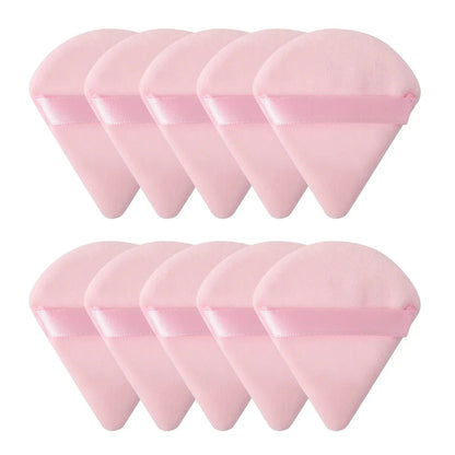 10/20Pcs Triangle Velvet Powder Puff Pizza Flours Mini Face Makeup Sponge Cosmetics Washable Lightweight Makeup Tool RELUX.STORE