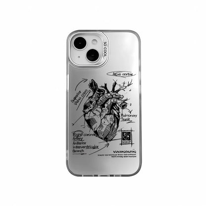 Creative Cardiovascular model Heart Medical Phone Case For iPhone 15 Pro Max 11 12 13 14 16 Pro XS XR 7 8 Plus Anti-drop Cover RELUX.STORE