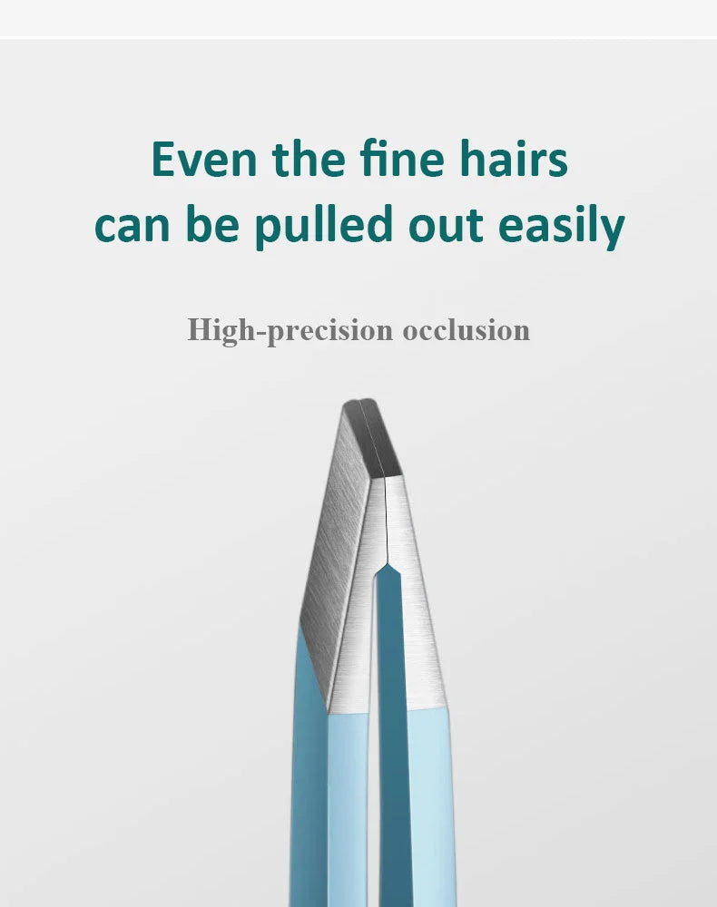 Eyebrow Tweezer Colorful Hair Beauty Fine Hairs Puller Stainless Steel Slanted Eye Brow Clips Removal Makeup Tools RELUX.STORE