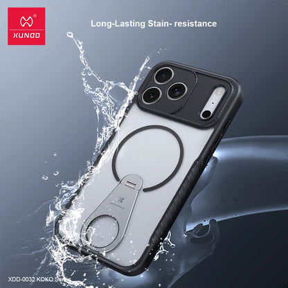 Xundd for iPhone 17 Pro Max 17 Pro 17 Air Magnetic Case with Kickstand,360° Fully Adjustable Stand Matte Transprent Phone Case RELUX.STORE