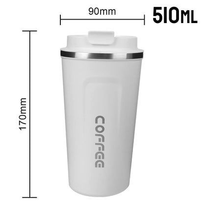 Thermo Cafe Coffee Mug Car Thermos Mug 380/510ML Leak_Proof Travel Thermo Cup for Tea Water Coffee Double Stainless Steel RELUX.STORE
