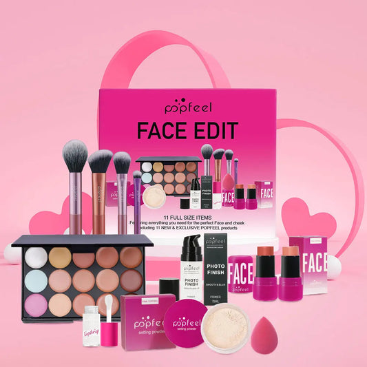 POPFEEL All In One Makeup Kit Eyeshadow Powder Lipgloss Lipoil,Valentine's Day Gift for Girls Women RELUX.STORE