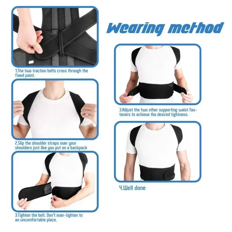 Posture corrector with breathable shoulder and waist straps for boys and girls RELUX.STORE