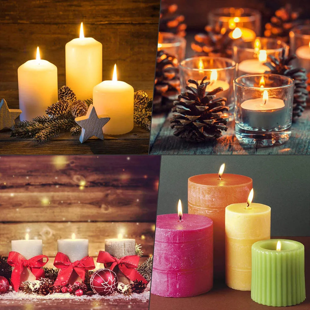 100pcs/bag Pre-Waxed Smokeless Candle Wicks with Holder DIY Cotton Thread Wicks Soy Wax Beewax Candle Wicks Making Accessories