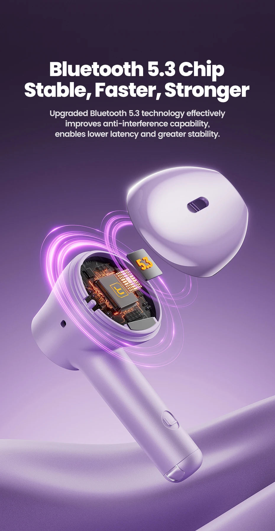 Toocki ENC Bluetooth 5.3 Headphones TWS HiFi Sound Stereo Earphones with Mic Wireless Waterproof In-Ear Headset for Mobile Phone RELUX.STORE