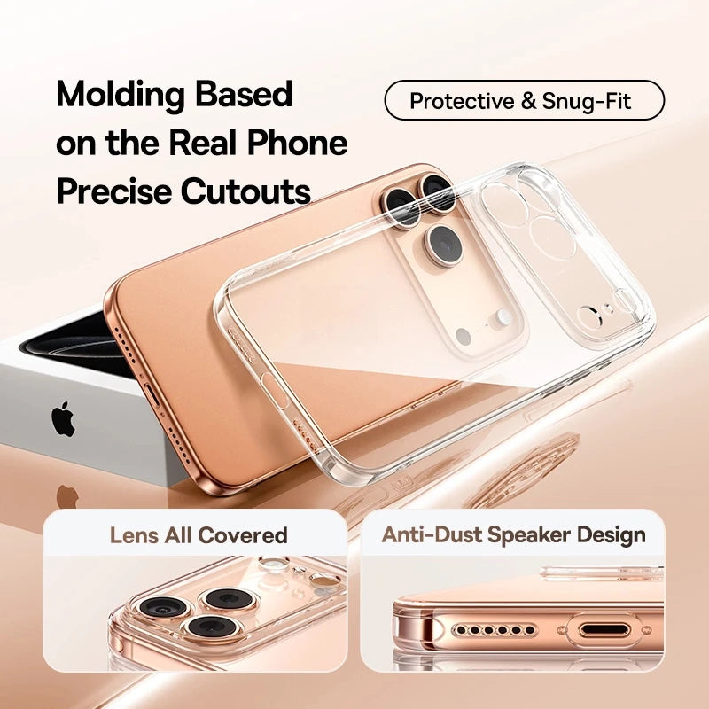 Baseus Clear Case For iPhone 17 Pro Max Soft TPU Case For iPhone 17 Air Anti-drop Ultra Thin Cover For iPhone 16 15 Pro Max Case RELUX.STORE