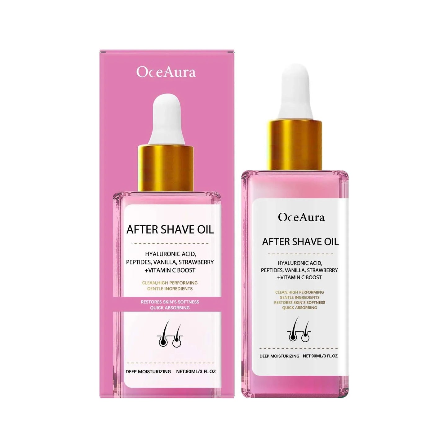 Strawberry Vanilla After Shave Oil Women For Smooth Skin Soft Serve After Shave Oil Shave Oil Prevent Ingrown Hairs & Dryness RELUX.STORE