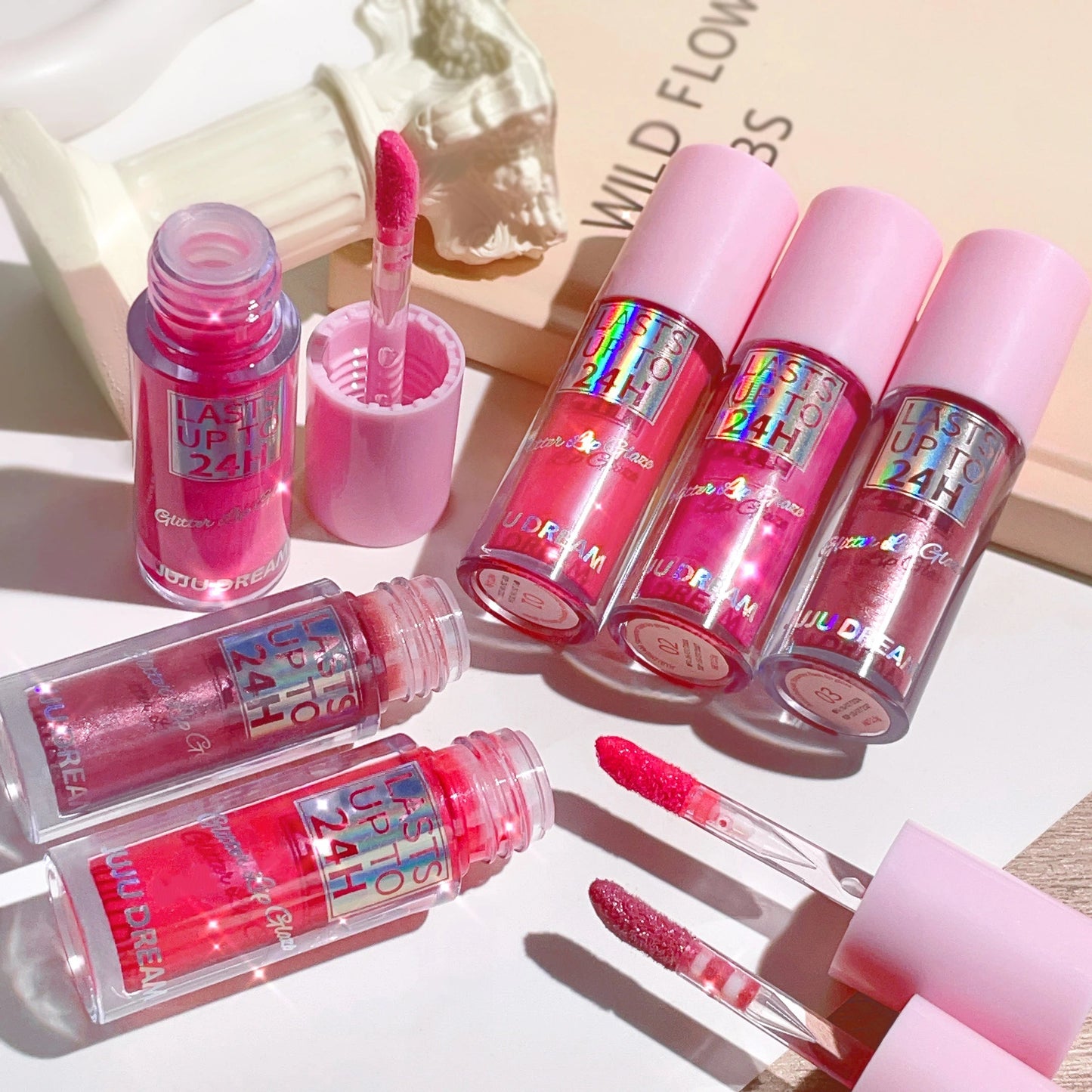 Flowing light Glitter Lip Glaze Long Lasting Lip Gloss Waterproof Liquid Lipstick Makeup Lip Oil Lip Tint Moisturizing RELUX.STORE