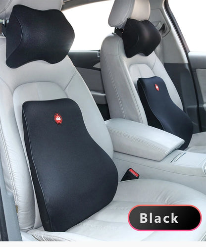 Memory Foam Car Seat Pillow Car Neck Pillow Protective Lumbar Back Support Breathable Car Headrest Cushion For Travel