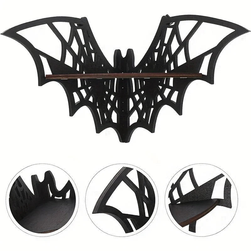 1pcs floating animal display shelf, wall shelf, corner hollowing creative shape storage shelf, home decoration,used in Halloween