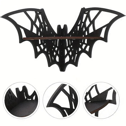 1pcs floating animal display shelf, wall shelf, corner hollowing creative shape storage shelf, home decoration,used in Halloween