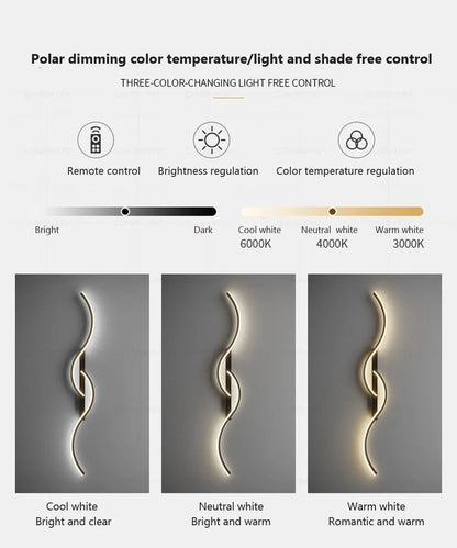 Modern LED Wall Lamp Minimalist Led Light Bedroom Bedside Long Strip Wall Sconces Living Room Sofa Home Indoor Lighting Fixture RELUX.STORE