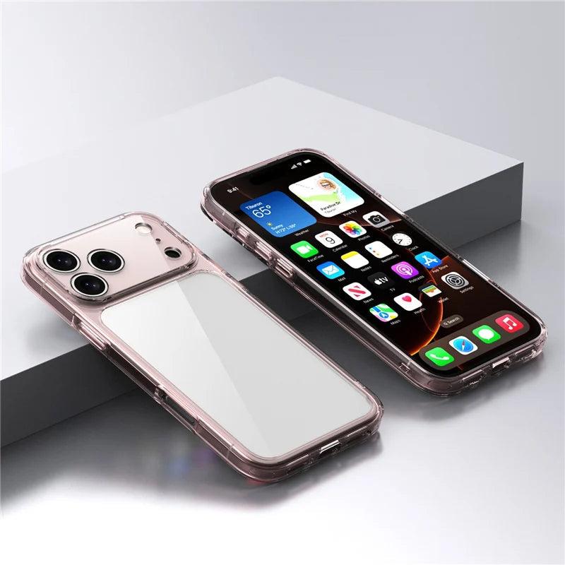 Luxury Hybrid Transparent Shockproof Phone Case For iPhone 17 Pro Max 17 Air 17Pro Max Clear Hard Acrylic Protective Back Cover RELUX.STORE