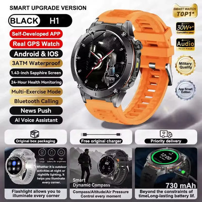 2025 New For Xiaomi IOS Ultra GPS Smart Watch 10ATM Waterproof Built-in Dual-band GNSS Compass Military Sport Men SWIM Bracelet
