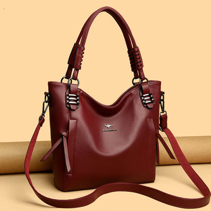 Luxury Soft Genuine Leather Handbag Fashion Women Shoulder Messenger Bag Solid Color Cowhide Tote Fashion Female Crossbody Sac RELUX.STORE