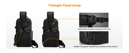 K&F Concept 10L Camera Sling Bag Hardshell Photographers Shoulder Bag Crossbody Backpack Camera Bag For Sony Canon Nikon DSLR
