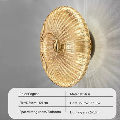 Glass Wall Lamp Glass Wall Sconce For Corridor Background Bedroom Living Room Bedside Ambiance Wall Light Indoor Home Decor RELUX.STORE