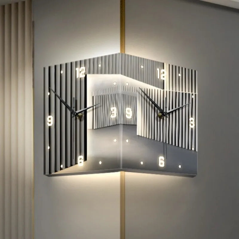 Nordic Wall Clocks Art Decor Led Elegant Wall Clock Modern Luxury Design Aesthetic Electronic Clocks Living Room Decorations