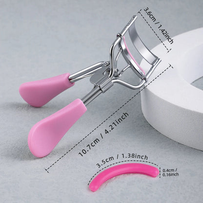 Portable Eyelash Curler with 15 Silicone Pads and Stainless Steel Eyelash Curler, Used for Eyelash Extension and Curling Tools RELUX.STORE
