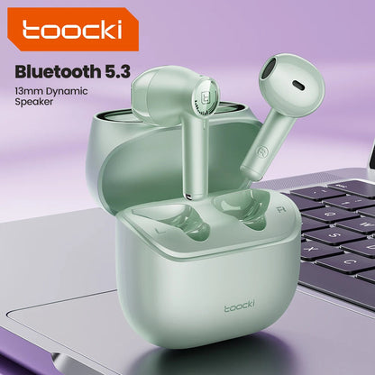 Toocki ENC Bluetooth 5.3 Headphones TWS HiFi Sound Stereo Earphones with Mic Wireless Waterproof In-Ear Headset for Mobile Phone RELUX.STORE