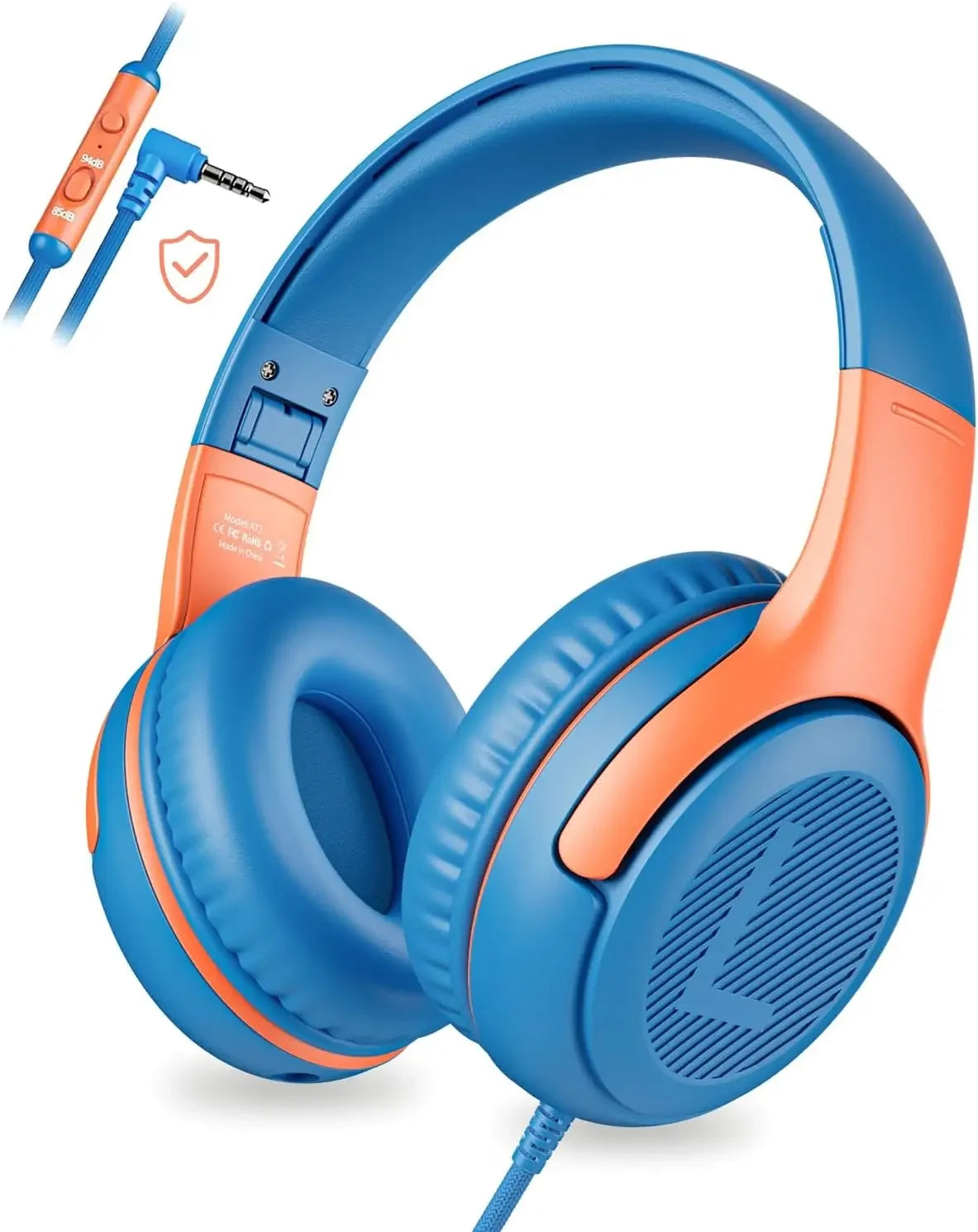 AT2 1/2/3Pcs Headset,3.5mm Surround Stereo Gaming Headphones with Mic Soft Memory Earmuffs for PC,Laptop,Kids for School Toddler