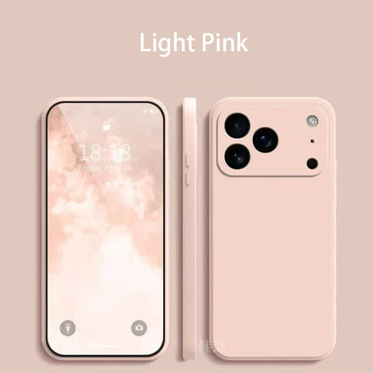 Square Liquid Silicone Phone Case for Apple iPhone 17 Pro Max 17 Air Soft Cover Case RELUX.STORE