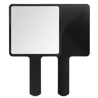 1Pcs Plastic Handle Handheld Makeup Vanity Mirror Portable Square Eyelash Extension Mirror Women Cosmetic Beauty Salon Supplies RELUX.STORE