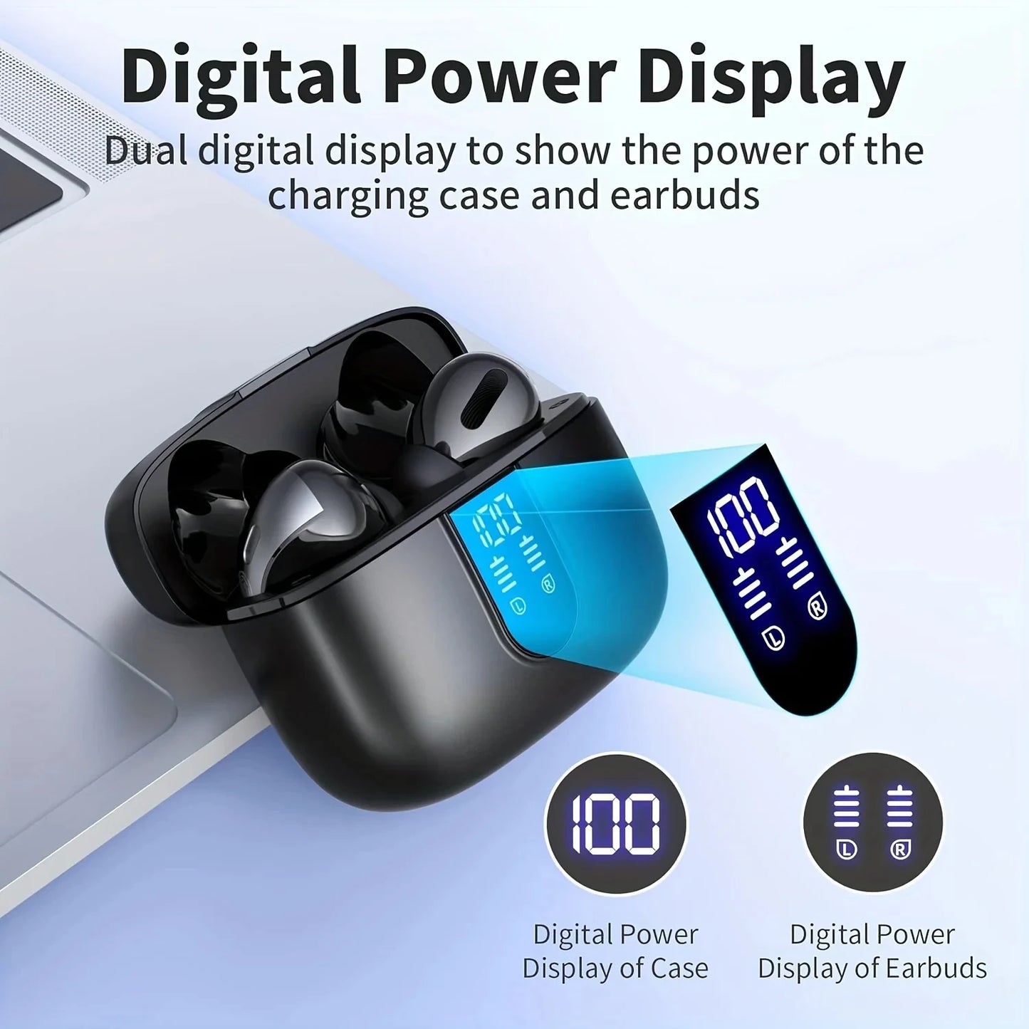 Blue Tooth Headset Touch Control Headphone Voice Control Sports Gaming Earphone With Microphone IPX7 Waterproof Men Women Gift