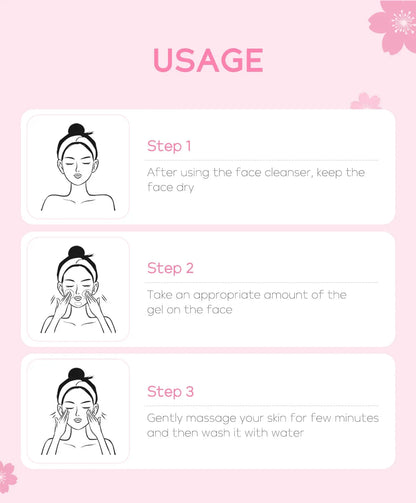 Sakura Face Deep Cleaning Exfoliating Gel Skin Care Whitening Moisturizer Repair Facial Scrub Skin Care 60g RELUX.STORE