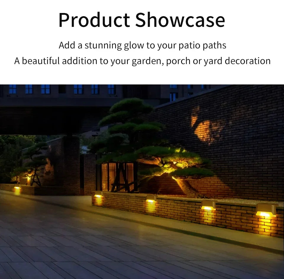 1-8 Pack Led Solar Step Lights Outdoor Fence Garden Lamp for Stairs Yard Patio Pathway Deck 3 Colors Waterproof RGB Sunlight RELUX.STORE