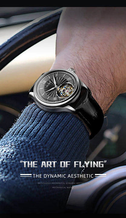 AESOP Official Watch Store Flying Tourbillon Movement Mechanical Wristwatches Skeleton Watches for Menes Luxury Waterproof 2025A