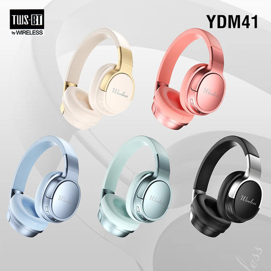 Bluetooth Wireless Over-Ear Headphones with 48H Playtime and with Microphone, HiFi Stereo Foldable Lightweight Headphones for de