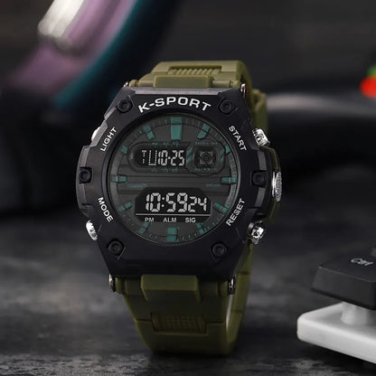 Multifunction Men's Sports Watch Waterproof Luminous Alarm Clock Outdoor Fitness Digital Watch Electronic Wristwatch for Man Kid