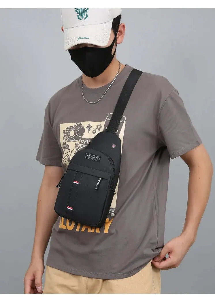 Fashionable and Trendy Lightweight Single Minimalist Shoulder Crossbody Bag for Men with Large Capacity for Leisure and Sports RELUX.STORE
