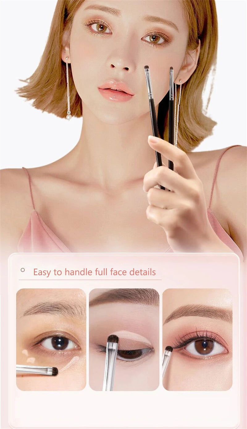 Small Angle Precise Detail Eyeshadow Brush Soft Horse Hair Eyelid Highlighter Lying Silkworm Makeup Brushes Eyes Make Up Tools RELUX.STORE