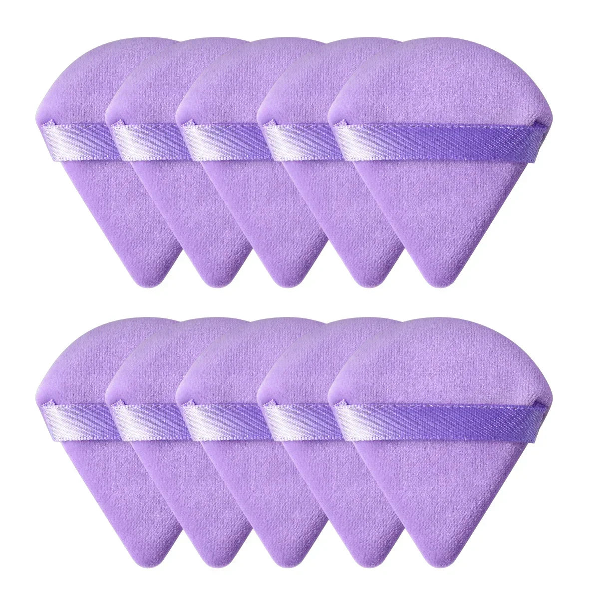 10/20Pcs Triangle Velvet Powder Puff Pizza Flours Mini Face Makeup Sponge Cosmetics Washable Lightweight Makeup Tool RELUX.STORE