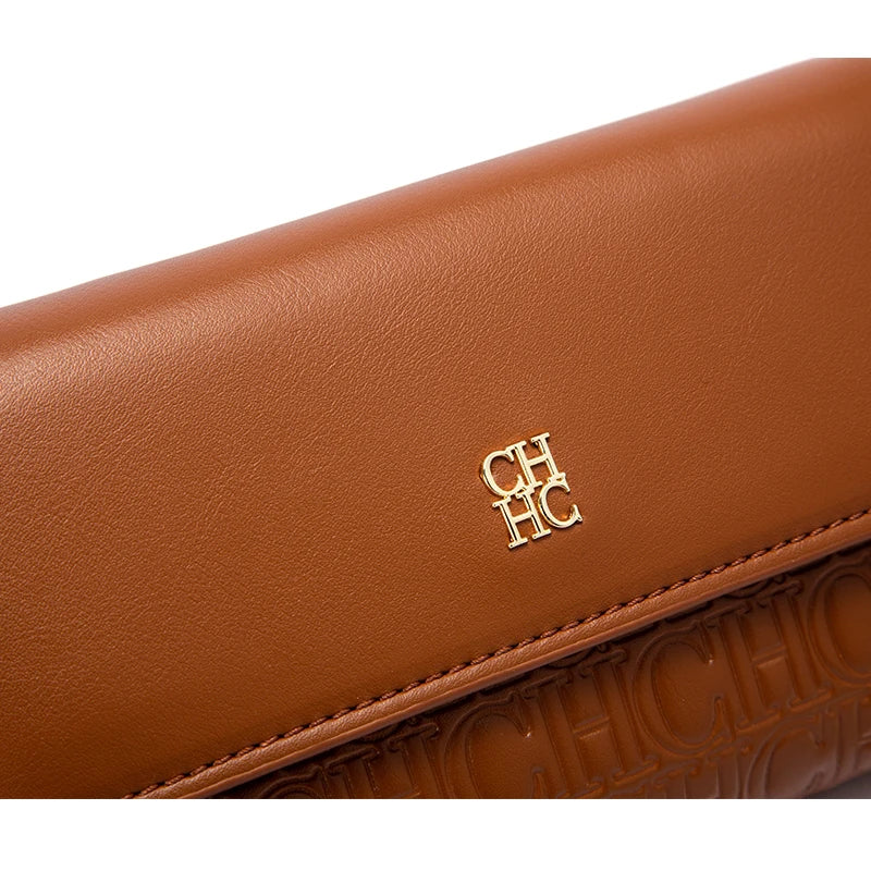 CHCH Women's Shoulder Bag New Magnetic Flip Chain Bag Brown Small Square Bag Wallet RELUX.STORE