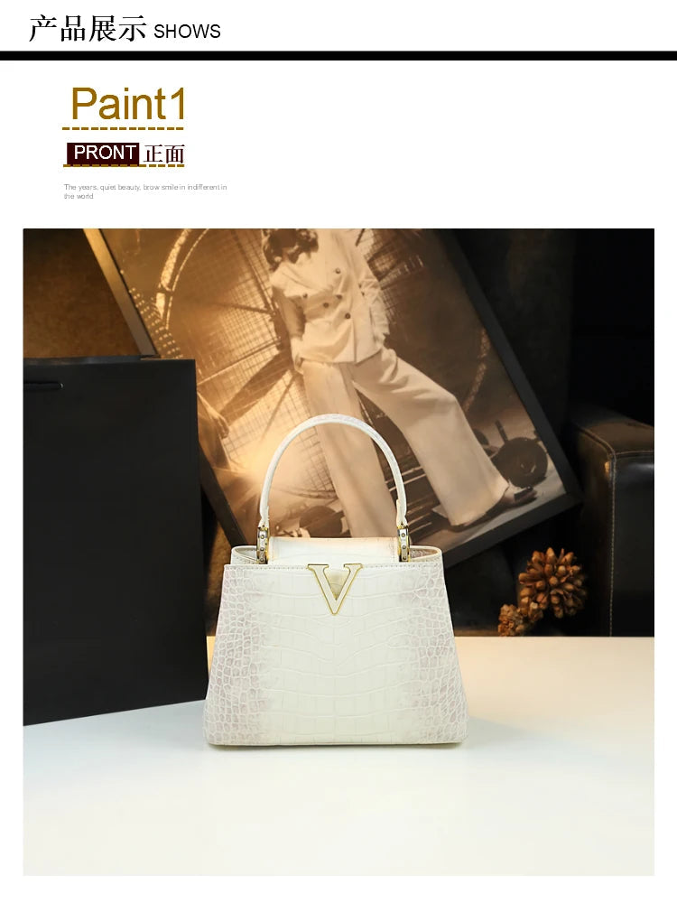 Luxury Fashion White Leather Women Handbags 2024 New Female Small Shoulder Messenger Bag Crossbody Portable Shell Bags RELUX.STORE