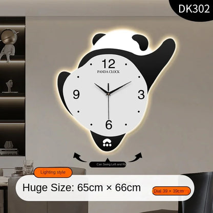 Panda Glowing Swinging Wall Clock HOT SALES