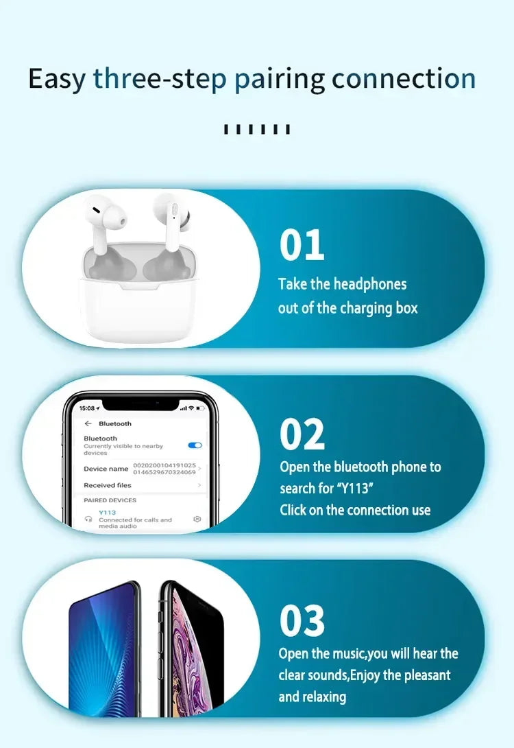 TWS Bluetooth Earphone Air Pro Wireless Earphone Sound Noise Cancelling Bluetooth Earbuds Touch Control Headphones RELUX.STORE