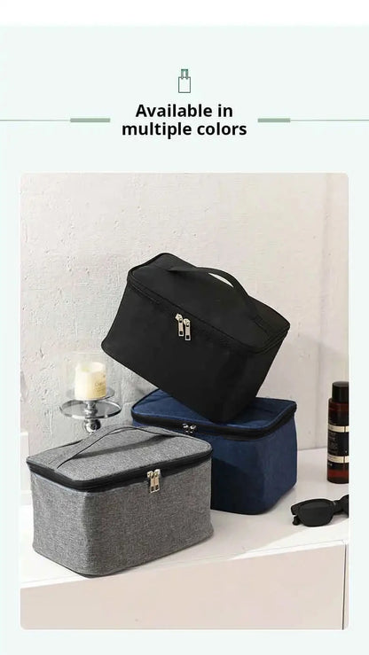 1pc Business Trip Men's Toiletry Bag Double Layer Large Capacity Cosmetic Bag Oxford Cloth Storage Bag Portable Handbag
